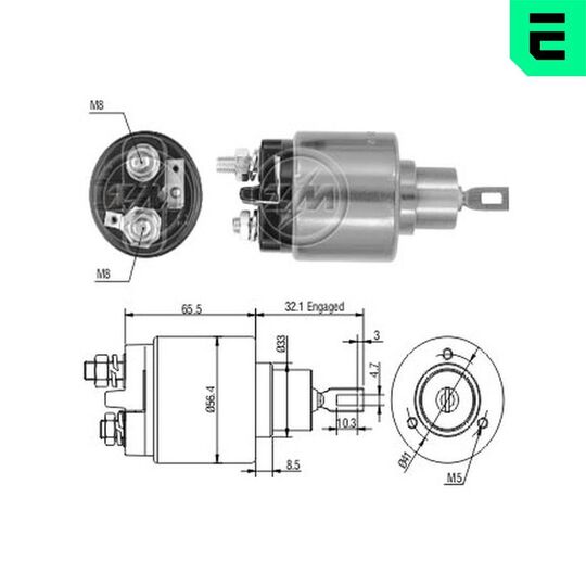 ZM873 - Solenoid Switch, starter 