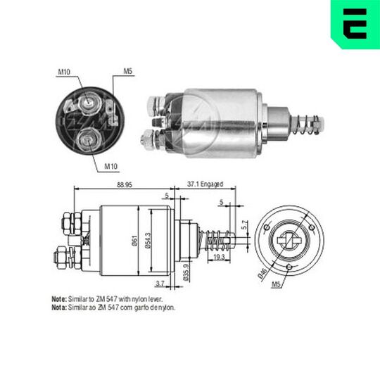 ZM637 - Solenoid Switch, starter 