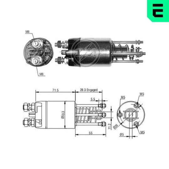 ZM5651 - Solenoid, startmotor 