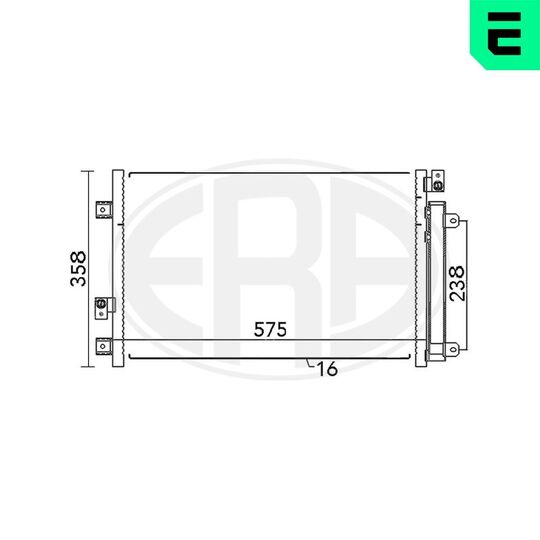 667076 - Condenser, air conditioning 