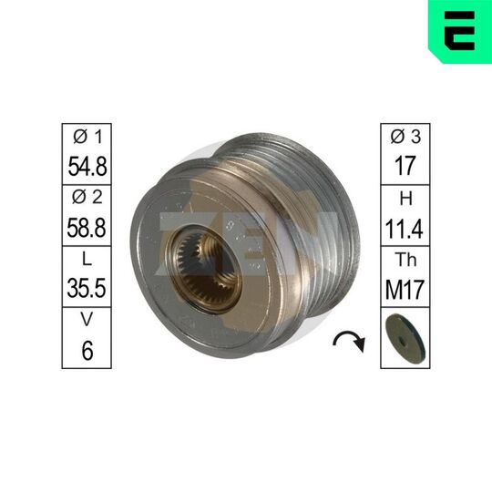 ZN5406 - Alternator Freewheel Clutch 