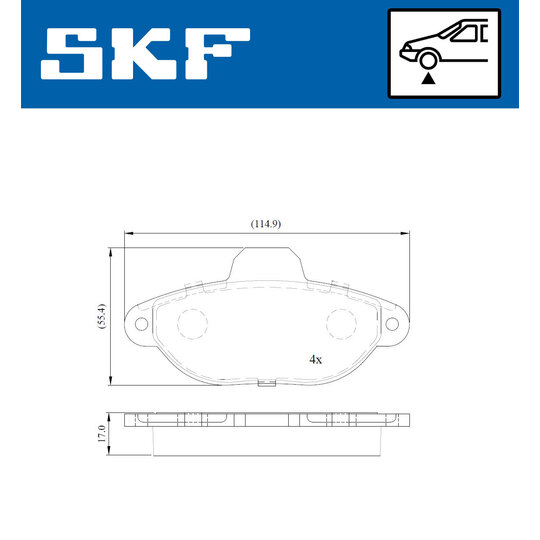 VKBP 80162 E - Brake Pad Set, disc brake 