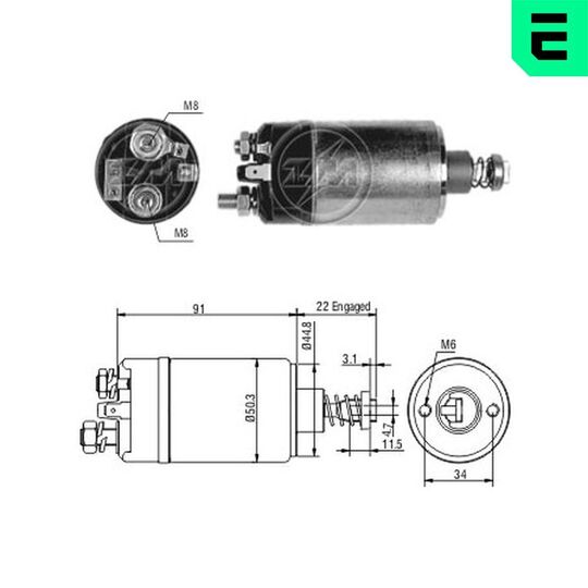 ZM728 - Magnetlülitus, starter 