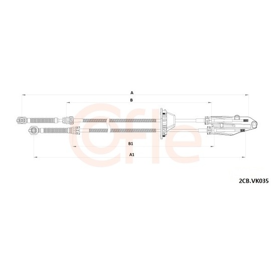 92.2CB.VK035 - Cable, manual transmission 