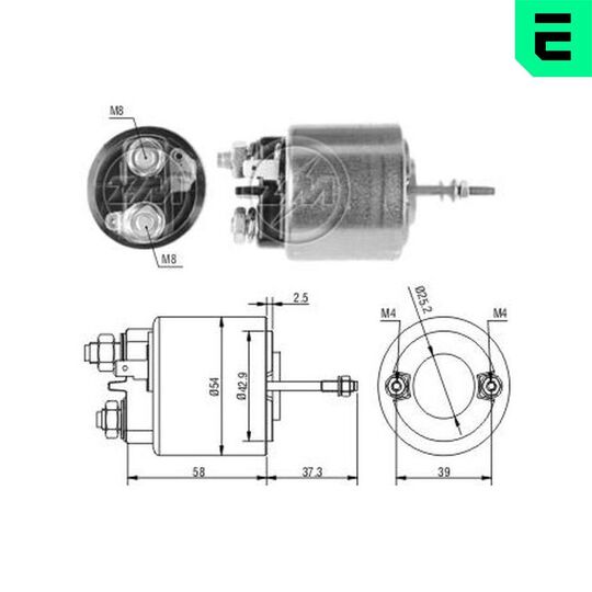 ZM595 - Solenoid, startmotor 