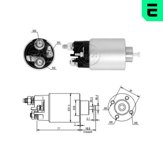 ZM6993 - Solenoid Switch, starter 