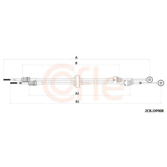 92.2CB.OP008 - Vajer, manuell transmission 