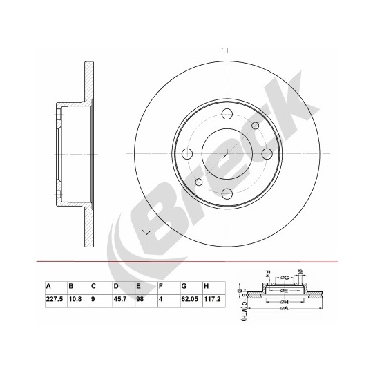 BR 046 SA100 - Brake Disc 