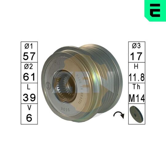 ZN5536 - Alternator Freewheel Clutch 