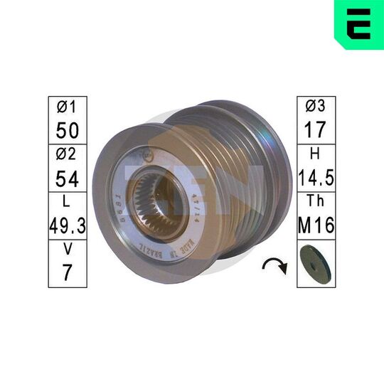 ZN5581 - Alternator Freewheel Clutch 