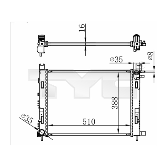 728-0063 - Kylare, motorkylning 