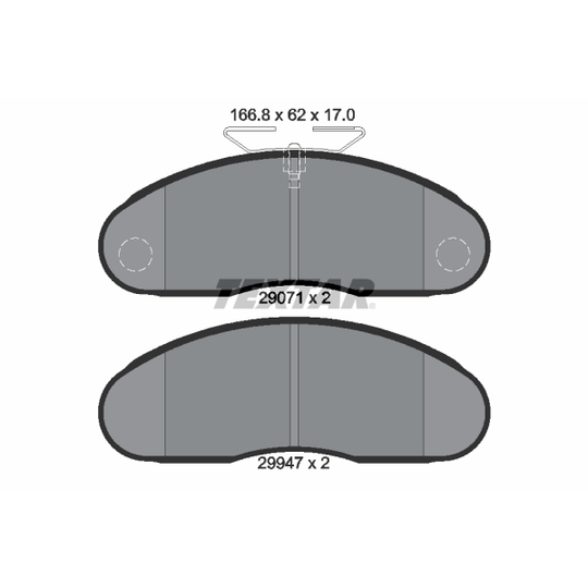 2907102 - Brake Pad Set, disc brake 