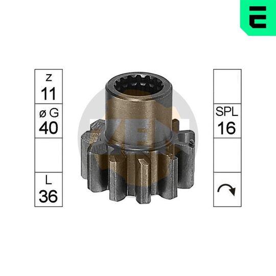 ZN9301 - Pinion, starter 