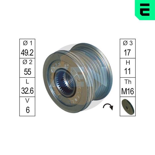 ZN5493 - Alternator Freewheel Clutch 