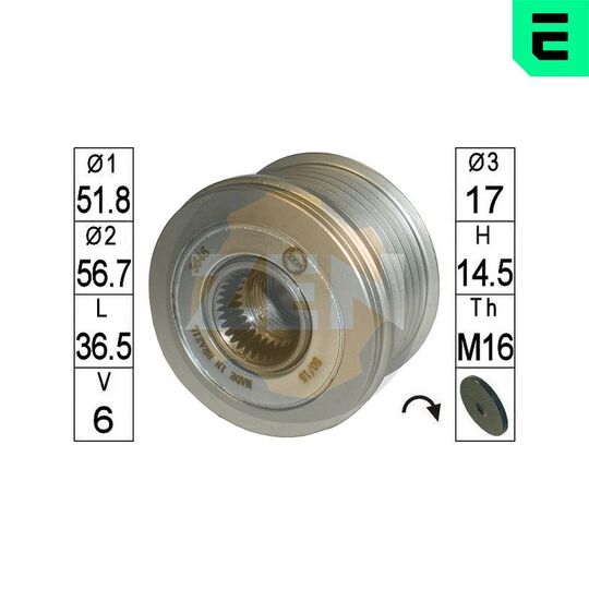 ZN5646 - Alternator Freewheel Clutch 