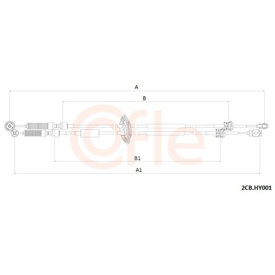 92.2CB.HY001 - Cable, manual transmission 