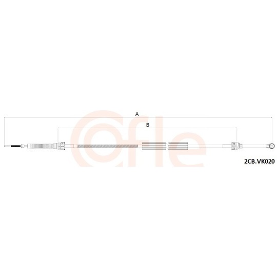 92.2CB.VK020 - Cable, manual transmission 