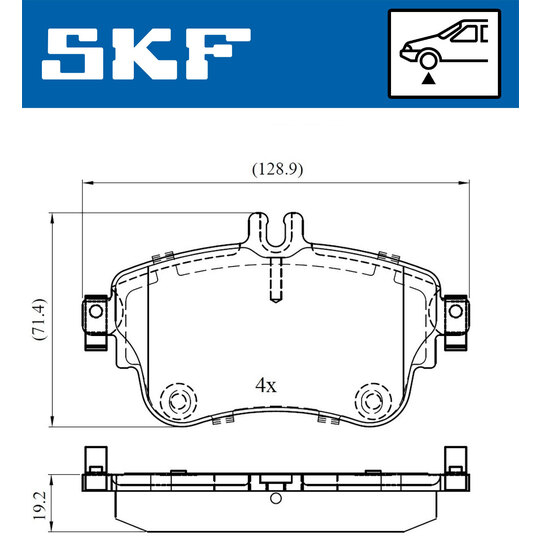 VKBP 80099 - Piduriklotsi komplekt,ketaspidur 