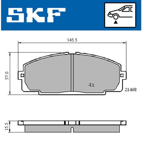 VKBP 80462 - Brake Pad Set, disc brake 