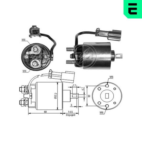 ZM719 - Solenoid, startmotor 