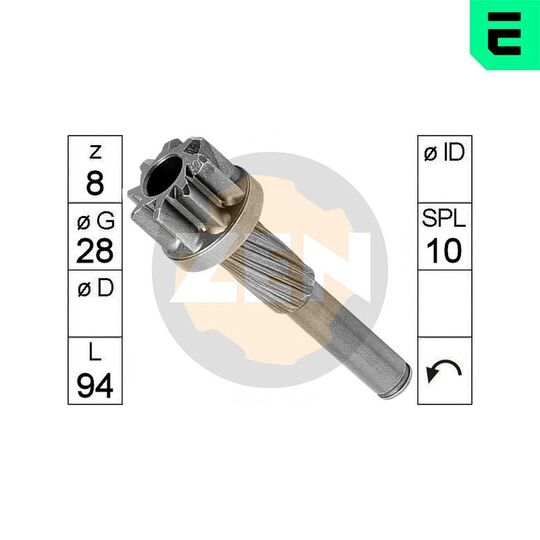 ZN9525 - Drev, startmotor 