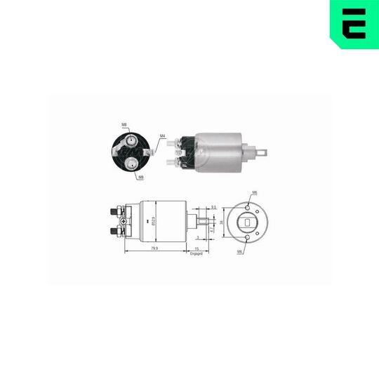 ZM3981 - Solenoid, startmotor 