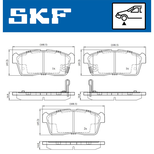 VKBP 80275 A - Bromsbeläggssats, skivbroms 