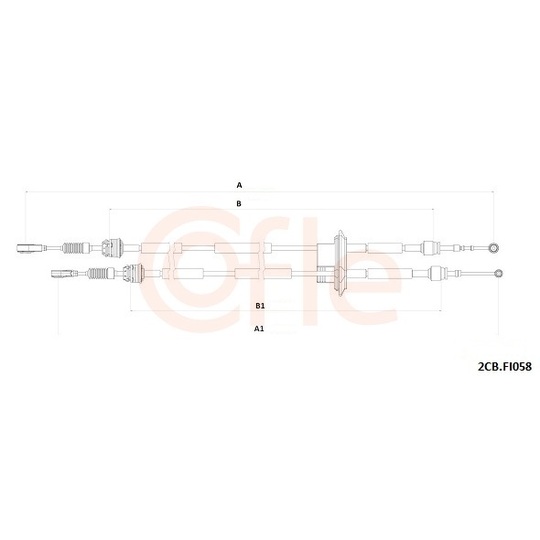 92.2CB.FI058 - Vajer, manuell transmission 