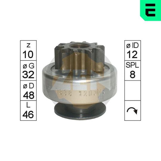 ZN1838 - Freewheel Gear, starter 