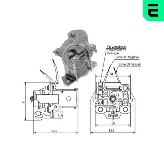 ZM903 - Solenoid, startmotor 