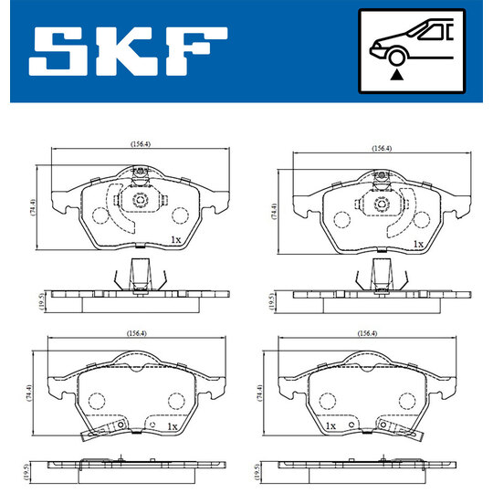 VKBP 80424 A - Brake Pad Set, disc brake 