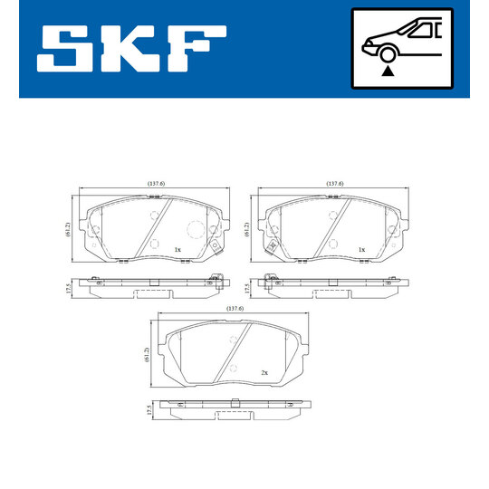 VKBP 80637 A - Bromsbeläggssats, skivbroms 