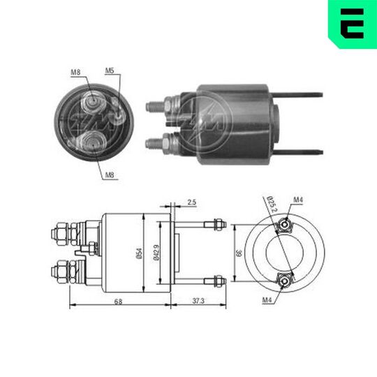 ZM1596 - Solenoid, startmotor 