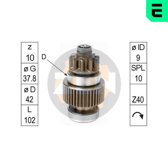 ZN1097 - Freewheel Gear, starter 