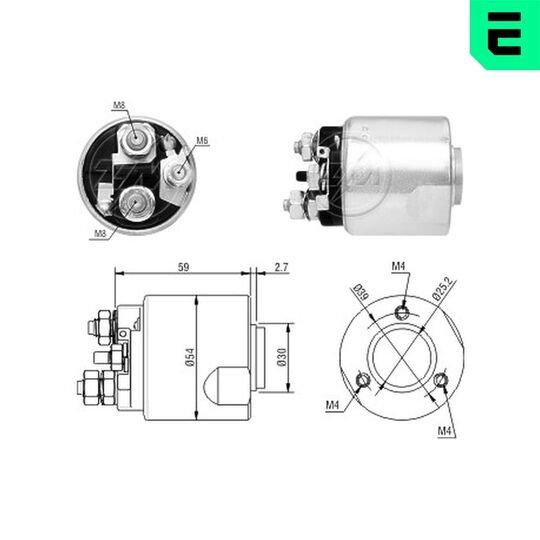 ZM5495 - Solenoid, startmotor 