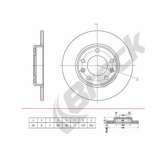 BR 081 SA100 - Brake Disc 