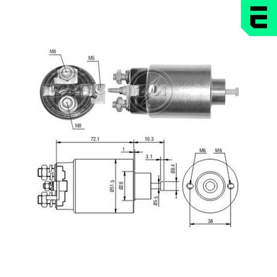 ZM1695 - Solenoid Switch, starter 