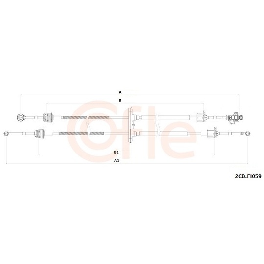 92.2CB.FI059 - Vajer, manuell transmission 