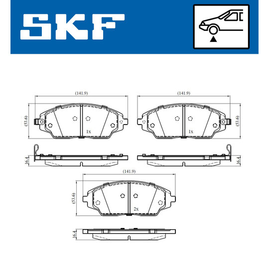 VKBP 80515 A - Brake Pad Set, disc brake 