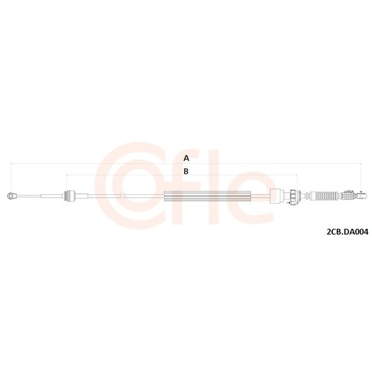 92.2CB.DA004 - Cable, manual transmission 