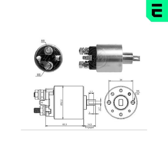 ZM4719 - Solenoid, startmotor 