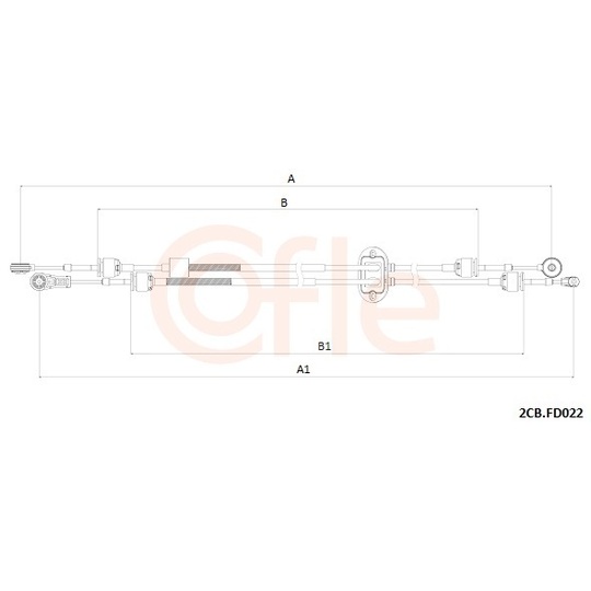 92.2CB.FD022 - Cable, manual transmission 