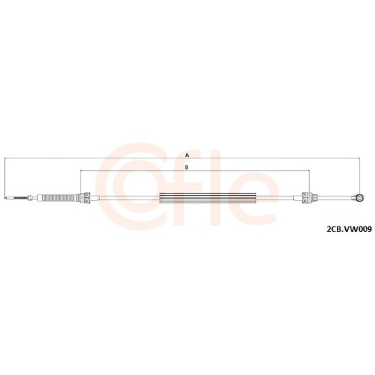 92.2CB.VK009 - Cable, manual transmission 