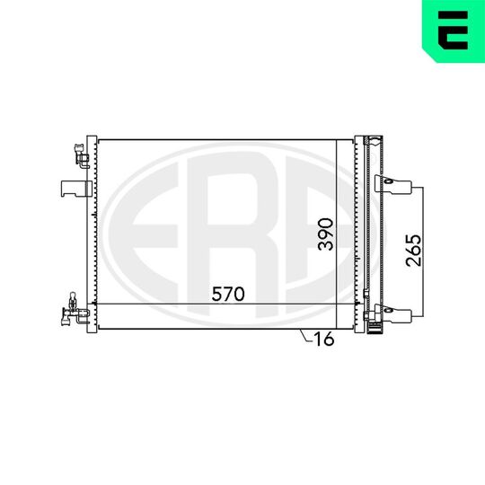 667047 - Condenser, air conditioning 