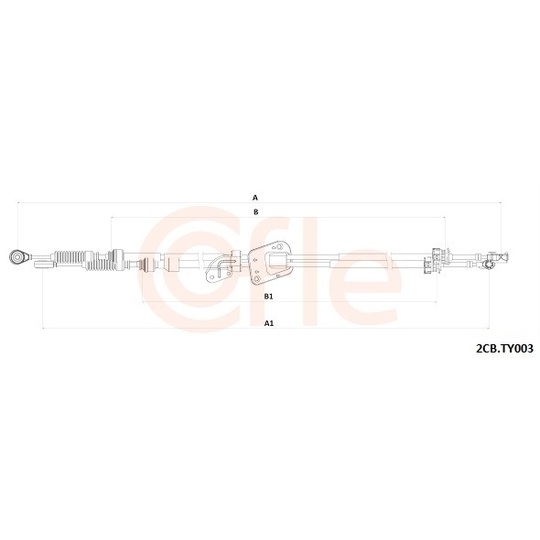 92.2CB.TY003 - Cable, manual transmission 