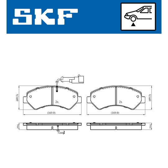 VKBP 80393 E - Bromsbeläggssats, skivbroms 