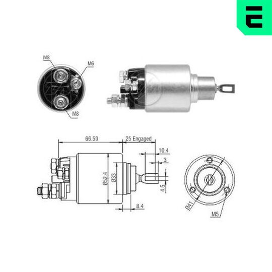 ZM5382 - Solenoid, startmotor 