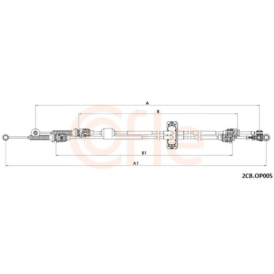 92.2CB.OP005 - Cable, manual transmission 