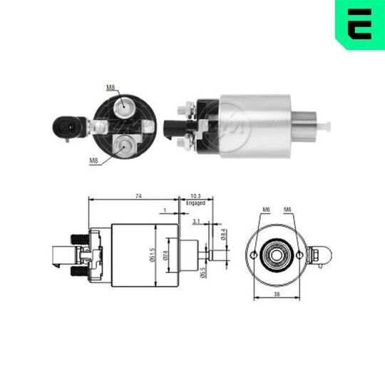 ZM5695 - Solenoid, startmotor 