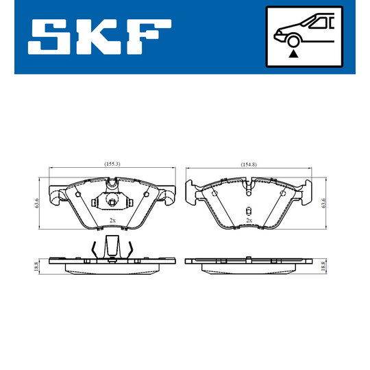 VKBP 80246 - Bromsbeläggssats, skivbroms 